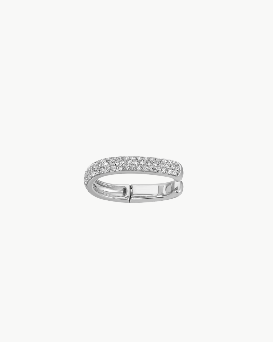 TRIPLE DIAMOND EARCUFF IN 14K WHITE GOLD by EF Collection - Romi Boutique
