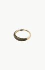 BLACK DIAMOND DOME RING IN 14K YELLOW GOLD - Romi Boutique
