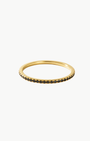 BLACK DIAMOND ETERNITY STACK RING IN 14K YELLOW GOLD - Romi Boutique