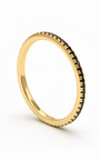 BLACK DIAMOND ETERNITY STACK RING IN 14K YELLOW GOLD - Romi Boutique