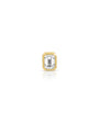 BEZEL SET EMERALD CUT DIAMOND STUD EARRING IN 14K YELLOW GOLD - Romi Boutique