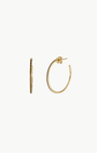BLACK DIAMOND ESSENTIAL HOOP EARRING IN 14K YELLOW GOLD - Romi Boutique