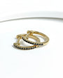 BLACK DIAMOND HUGGIE EARRINGS IN 14K YELLOW GOLD - Romi Boutique