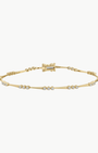 CROWN SET DIAMOND ETERNITY BRACELET IN 14K YELLOW GOLD - Romi Boutique