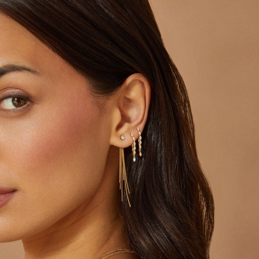 DIAMOND BIANCA DROP EARRINGS IN 14K YELLOW GOLD - Romi Boutique