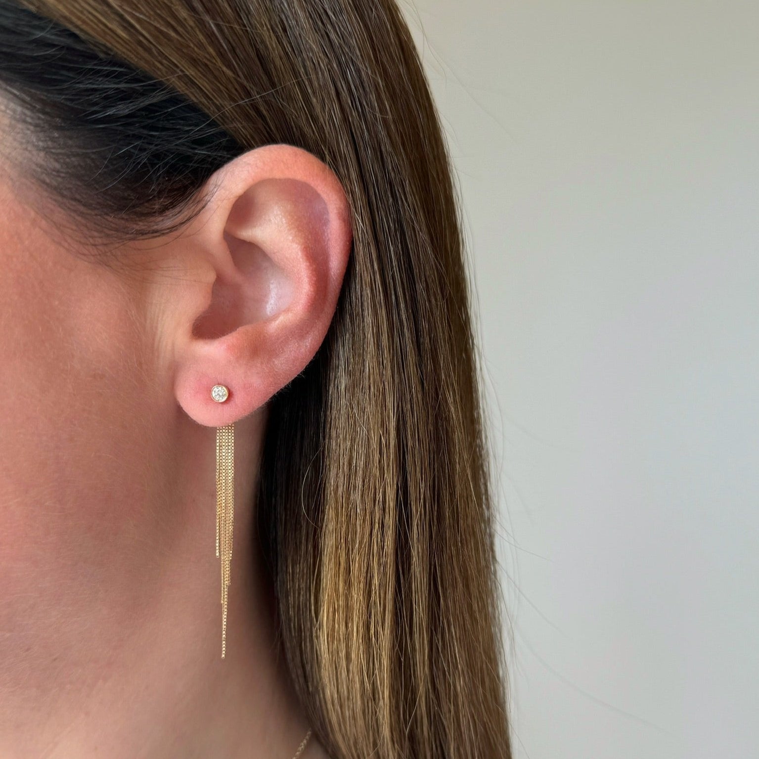 DIAMOND BIANCA DROP EARRINGS IN 14K YELLOW GOLD - Romi Boutique