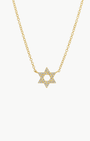 DIAMOND STAR OF DAVID NECKLACE IN 14K YELLOW GOLD - Romi Boutique