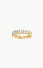 PRONG SET BAGUETTE EAR CUFF IN 14K YELLOW GOLD - Romi Boutique
