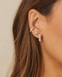TRIPLE DIAMOND EARCUFF IN 14K YELLOW GOLD - Romi Boutique