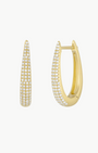 DIAMOND MAEVE HOOP EARRINGS IN GOLD by EF Collection - Romi Boutique