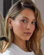 DIAMOND MAEVE HOOP EARRINGS IN GOLD by EF Collection - Romi Boutique