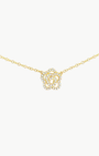 DIAMOND ROSE NECKLACE IN 14K YELLOW GOLD - Romi Boutique
