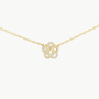 DIAMOND ROSE NECKLACE IN 14K YELLOW GOLD - Romi Boutique