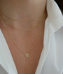 DIAMOND ROSE NECKLACE IN 14K YELLOW GOLD - Romi Boutique