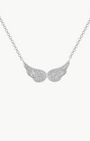 DIAMOND DOUBLE ANGEL WING IN SILVER by EF Collection - Romi Boutique