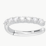 JUMBO PRONG SET DIAMOND EAR CUFF IN 14K WHITE GOLD - Romi Boutique