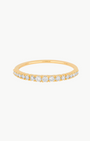 FULL CUT DIAMOND ARC RING IN 14K YELLOW GOLD - Romi Boutique