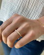 FULL CUT DIAMOND ARC RING IN 14K YELLOW GOLD - Romi Boutique