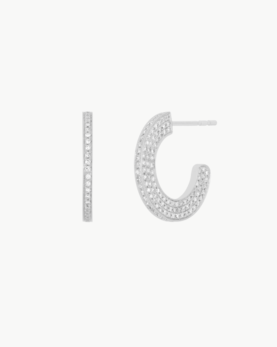 DIAMOND HARPER HOOP EARRING by EF Collection - Romi Boutique