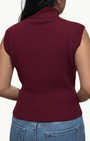 White & Warren CASHMERE SLEEVELESS MOCK NECK at Romi Boutique