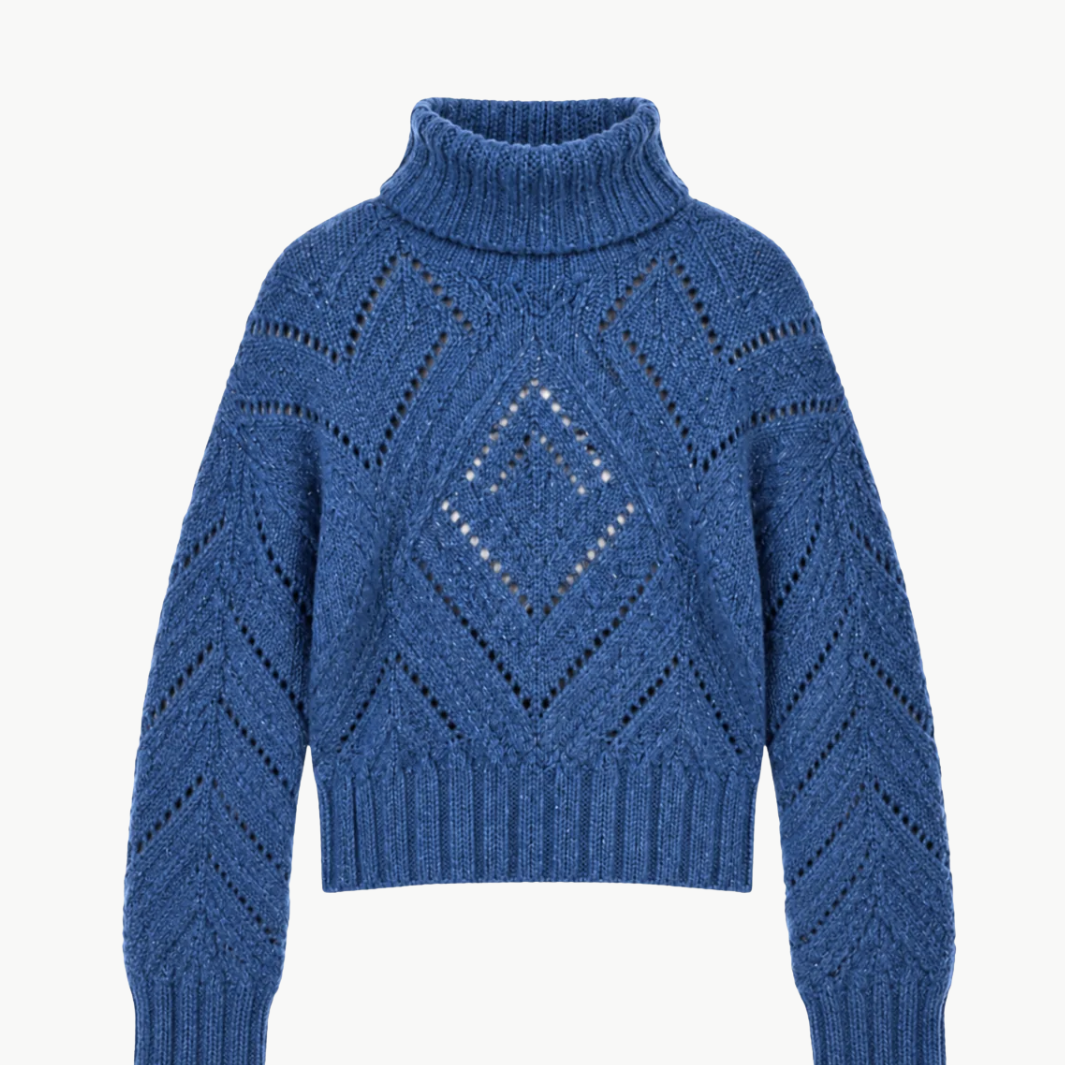 Autumn Cashmere Chunky Diamond Stitchery Cowl at Romi Boutique