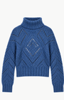 Autumn Cashmere Chunky Diamond Stitchery Cowl at Romi Boutique