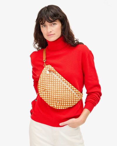 GRANDE FANNY WOVEN CHECKER IN NATURAL/CREAM - Romi Boutique