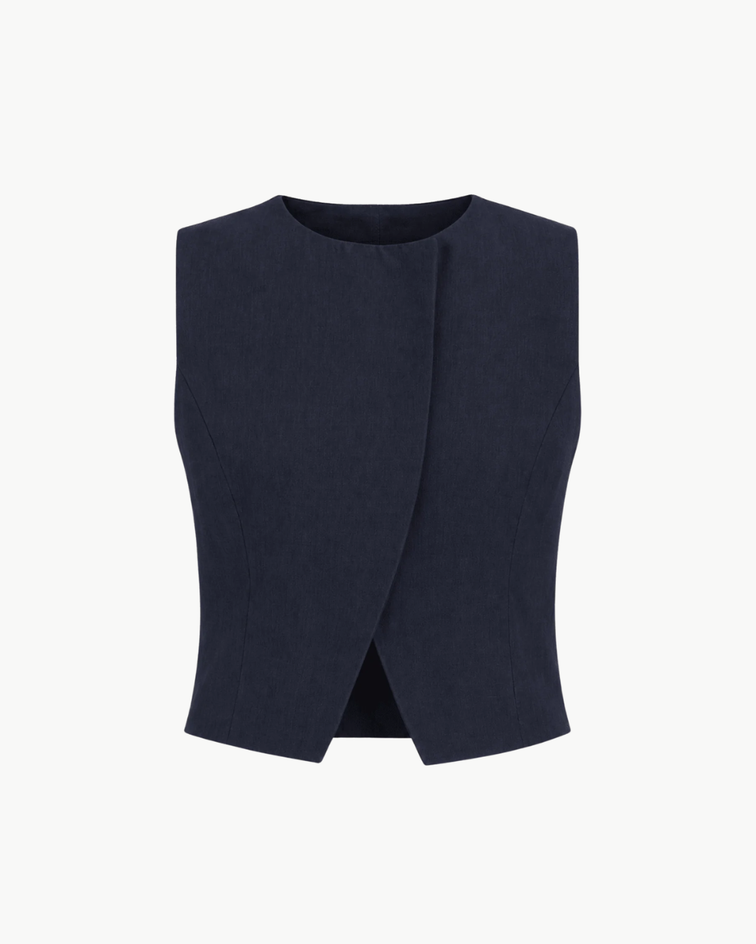 TWP High Neck Hidden Placket Vest at Romi Boutique