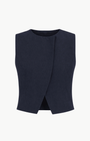TWP High Neck Hidden Placket Vest at Romi Boutique