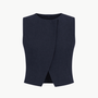 TWP High Neck Hidden Placket Vest at Romi Boutique