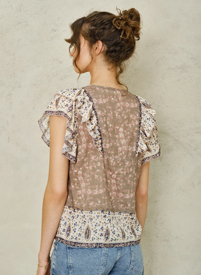 BANI FRILL TOP IN MULTI
