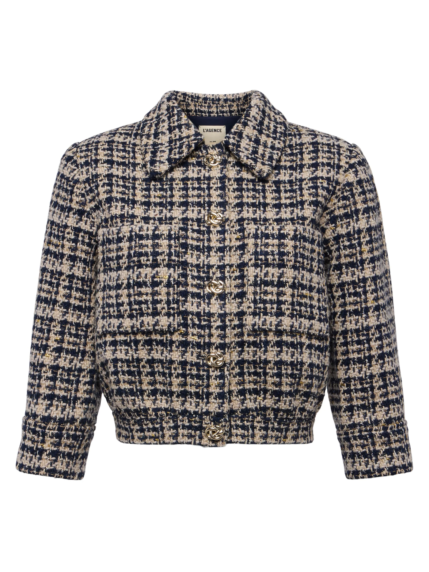 JIA TWEED JACKET IN MIDNIGHT MULTI TWEED