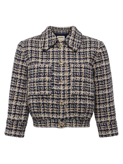 JIA TWEED JACKET IN MIDNIGHT MULTI TWEED