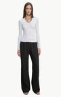 Enza Costa Fluid Silk Rib Essential U Top at Romi Boutique
