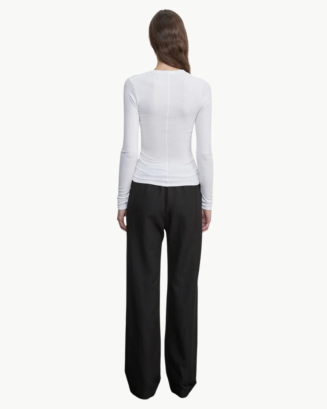 Enza Costa Fluid Silk Rib Essential U Top at Romi Boutique