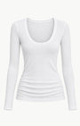 Enza Costa Fluid Silk Rib Essential U Top at Romi Boutique