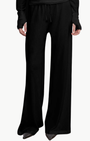 CASHMERE DRAWCORD PANT IN BLACK - Romi Boutique