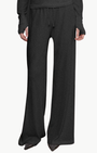 CASHMERE DRAWCORD PANT IN CHARCOAL - Romi Boutique