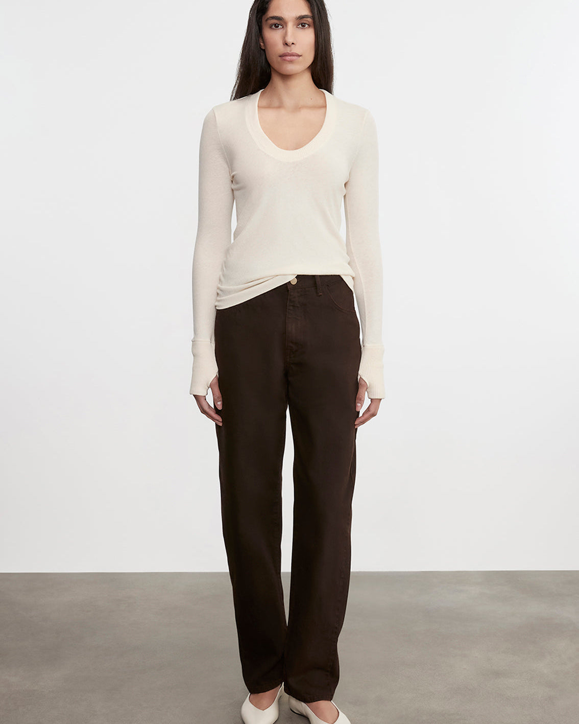 CASHMERE EASY CUFFED U IN NATURAL - Romi Boutique