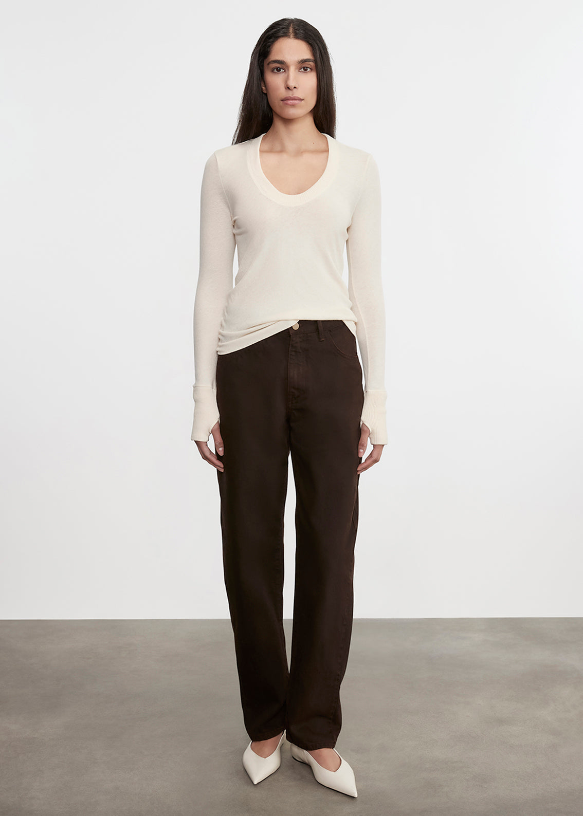CASHMERE EASY CUFFED U IN NATURAL - Romi Boutique