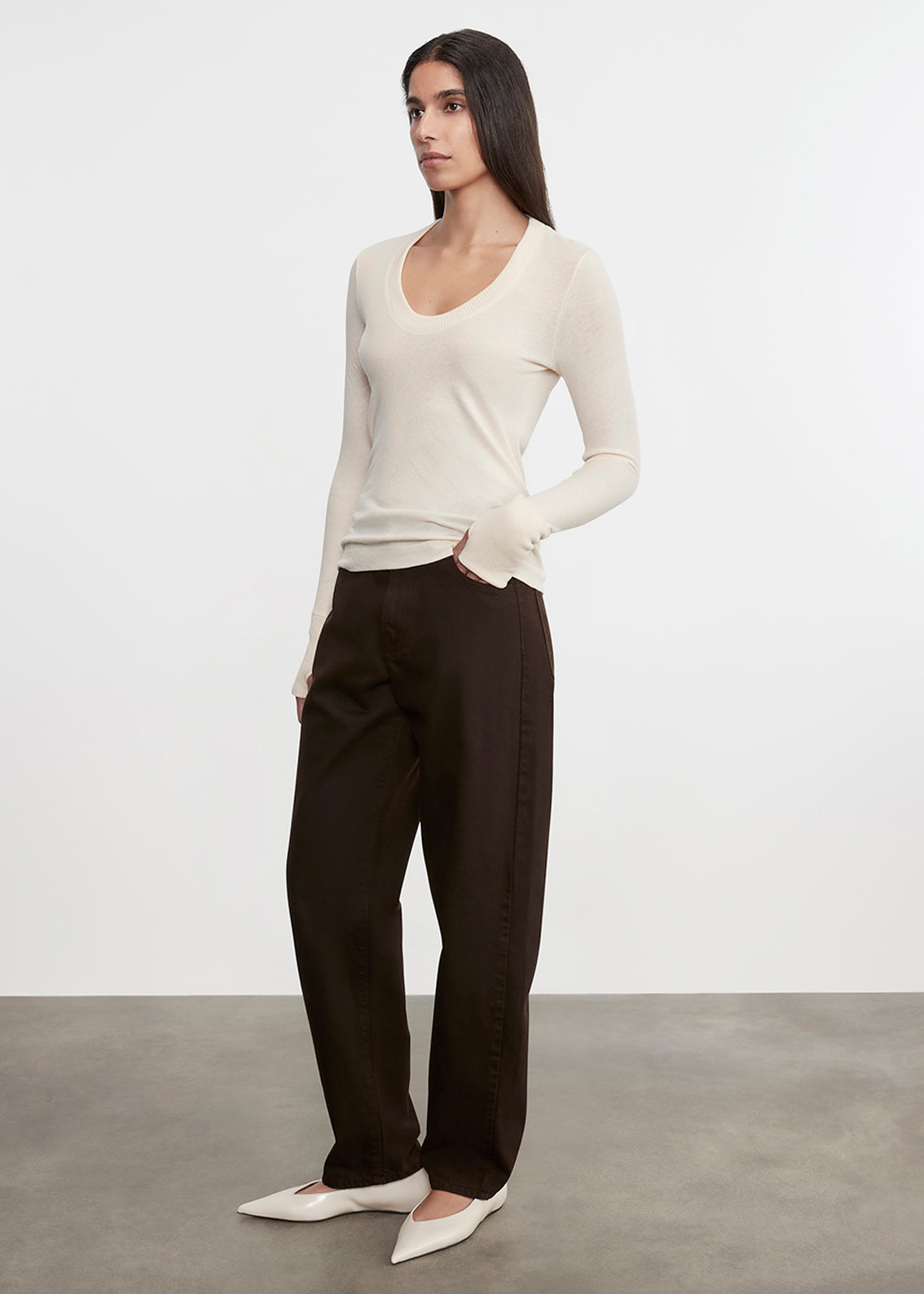 CASHMERE EASY CUFFED U IN NATURAL - Romi Boutique
