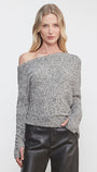 BOUCLE KNIT SLOUCH SWEATER - Romi Boutique