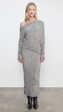 BOUCLE KNIT SLOUCH SWEATER - Romi Boutique