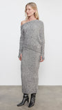BOUCLE KNIT SLOUCH SWEATER - Romi Boutique