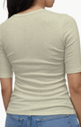 TEXTURED RIB HALF SLEEVE U by Enza Costa - Romi Boutique