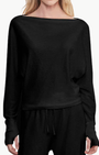 CASHMERE DOLMAN TOP IN BLACK - Romi Boutique