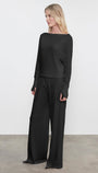 CASHMERE DOLMAN TOP IN CHARCOAL - Romi Boutique