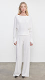 CASHMERE DOLMAN TOP IN WHITE - Romi Boutique