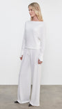 CASHMERE DOLMAN TOP IN WHITE - Romi Boutique