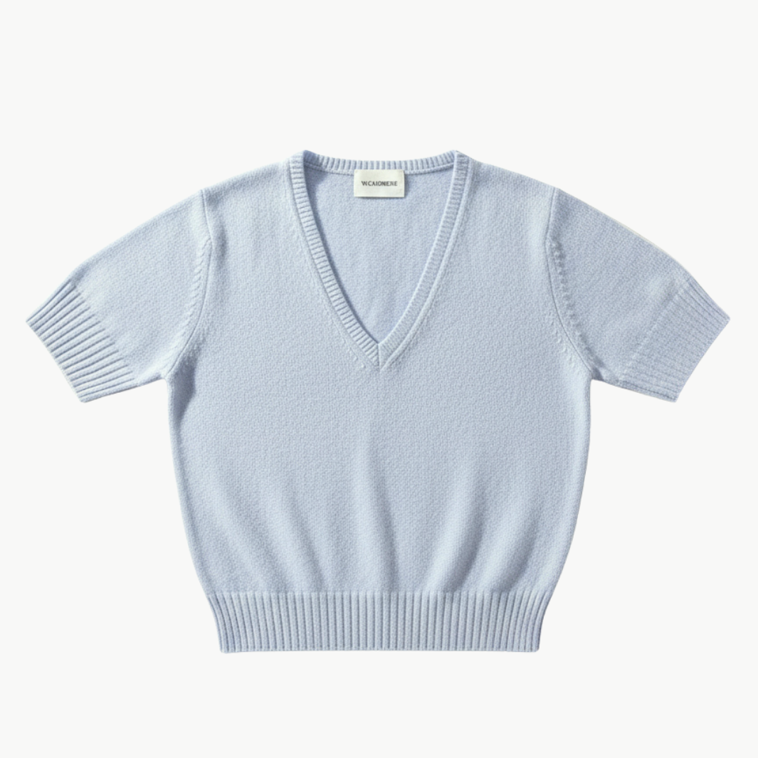W.Cashmere EIRA V NECK at Romi Boutique